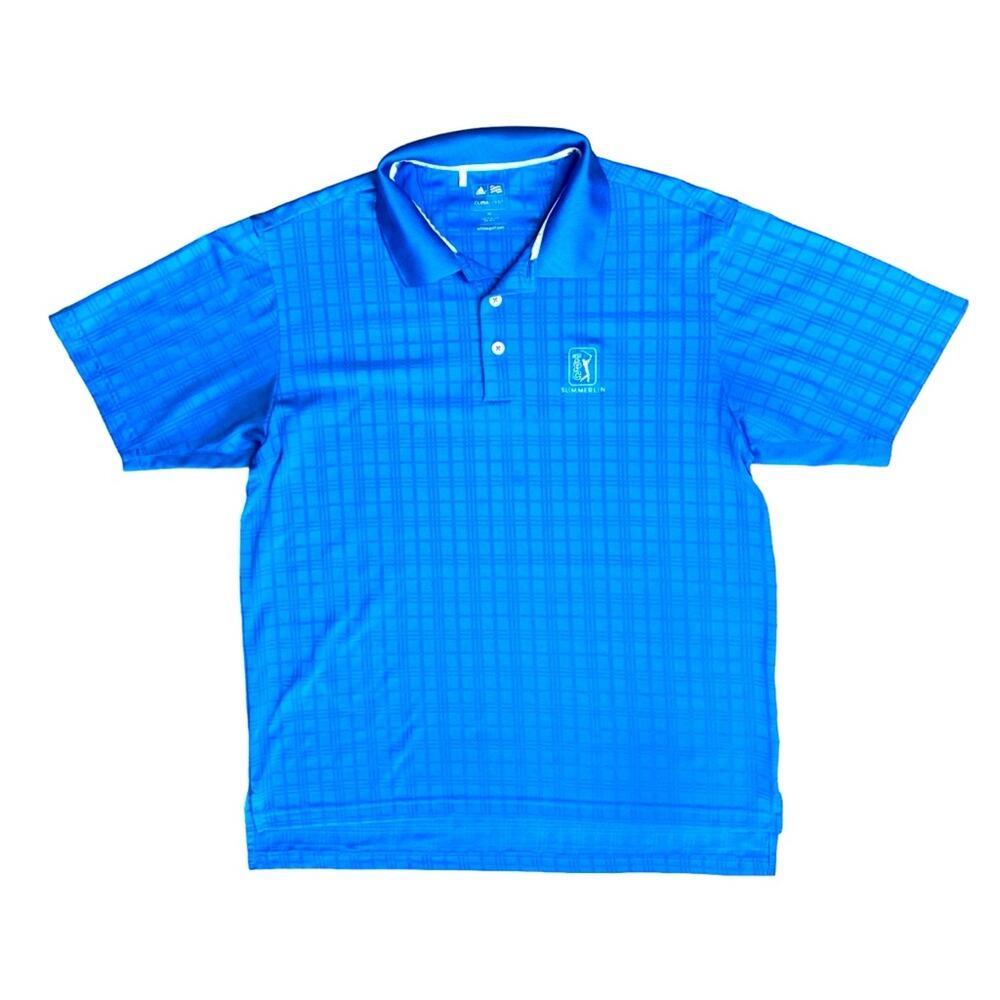 ADIDAS CLIMACOOL Blue ‘TPC SUMMERLIN’ Golf Polo Short Sleeve Shirt Men’s